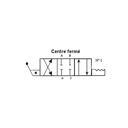 Distribuidor de palanca con retención - NG 6 - 4-3 - CENTRO CERRADO - N1