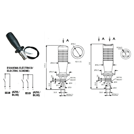 Control handles with knob