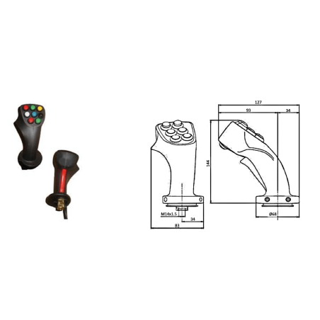 Maniglie di comando ergonomiche: 2 grandi manopole