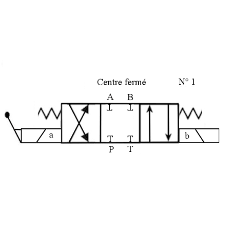 Electroválvula NG6 12 VDC con palanca central cerrada