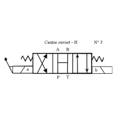 110 VAC Electroválvula NG6 con palanca central abierta H