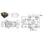 Embase pour 1 electro NG6 - EMBASE NG6 - SORTIE LATERALES A-B-P-T 3/8