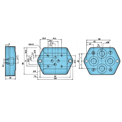 Sockel für 1 Elektro NG6 - EMBASE NG6 - VERTIKALE AUSGÄNGE 3/8 PBKV638TV 45,79 €