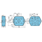 Embase pour 1 electro NG6 - EMBASE NG6 - SORTIE VERTICALES 3/8