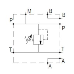 Placa base para 1 electro NG6 - Con válvula limitadora de presión - SALIDAS LATERALES y FONDO 3/8 PBL6VMP €181.13