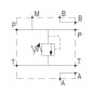 Embase pour 1 electro NG6 - Avec Limiteur de pression - SORTIE LATERALES et DESSOUS 3/8