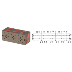 Base para 2 electro NG6 - 3/8 - Paralelo - Sin limitador