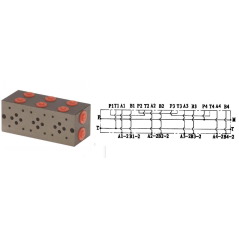 Base para 3 electro NG6 - 3/8 - Serie y Tándem - Sin limitador