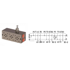 Subbase for 2 electro NG6 - 3/8 - Parallele - With limiter