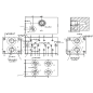 Embase pour 2 electro NG6 - 3/8 - Parallele - Avec limiteur