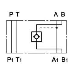 B-controlled non-return valve on Cetop 3 subbase