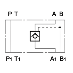 A-controlled non-return valve on Cetop 3 subbase