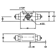 Hydraulische Drossel-/Durchflussbegrenzungsventile für Einlass A und B auf Cetop 3 Grundplatte - NG6 RCKV6DH 69,20 €