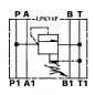 Limiteur de pression en P - sur embase Cetop 3 - 0/315 bar