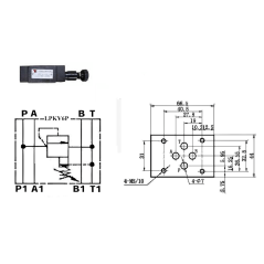 P pressure relief valve - on Cetop 3 subbase - 0/315 bar Trale - 3