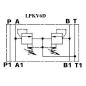 Limiteur de pression en A et B - sur embase Cetop 3 - 0/315 bar