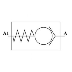 Clapet anti retour - F.F - 1/4 FBSP - 12 L/mn - 350 B - Taré à 0.5 B