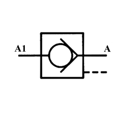 Válvula de retención pilotada 1/4 FBSP - Relación 1:9 -12 L/mn - 350 B