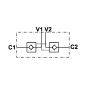 Clapet anti retour double piloté en T - DN 1/4 BSP - R 1:4 - 12 L/MN - 350 B - L 126