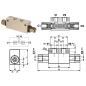 Clapet anti retour double piloté en T - DN 1/4 BSP - R 1:4 - 12 L/MN - 350 B - L 126