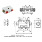 Bloc anti retour double piloté 3/8 BSP -R1:7 - 25 L/MN - 250 B - L 127