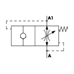 Fallschirmventil M.F 1/4 FBSP - 25 L/mn - 350 B