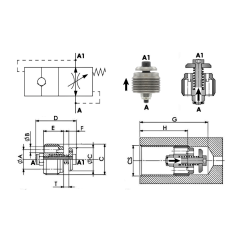 Trale Insertar 1/4 FBSP válvula de paracaídas - 4