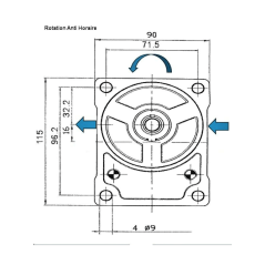 FIAT-Hydraulikpumpe - LINKS - 19 CC