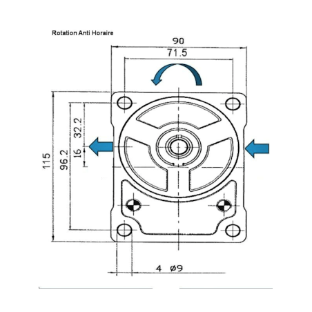 FIAT hydraulic pump - LEFT - 19 CC