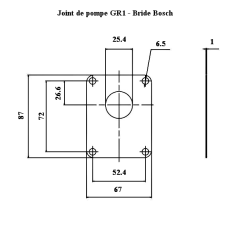 Dichtung für Zahnradpumpe GR1 - C 25.4