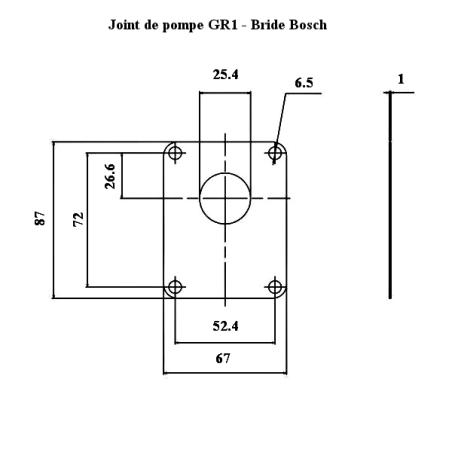 Dichtung für Zahnradpumpe GR1 - C 25.4