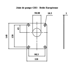 Dichtung für Zahnradpumpe GR3 - C 50.8