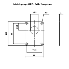 Junta para bomba de engranajes GR2 - C 36.5