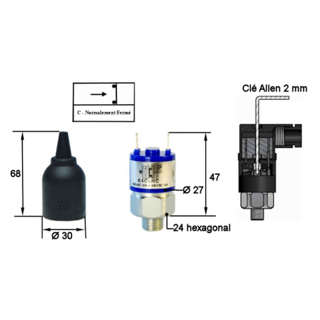 Pressure switches - N.Clos - 300 Max - Range: 5 to 50 bar