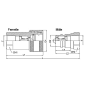 Coupleur hydraulique male - 1/4 BSP - ISO A - Débit 12 à 17 L/mn - PS 350 Bar