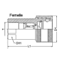 Coupleur hydraulique ISO A - Femelle 1" BSP - débit 189 à 280 L/mn  - PS 250 Bar