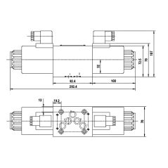 electrodistribuidor hidráulico monoestable - NG10 - 4/3 - Y en A/B/T y P CERRADO - 12 VCC - N6 KVNG10612CCH 196,80 € - electrodi