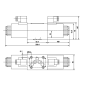 electro distributeur hydraulique monostable - NG10 - 4/3 - Y en A/B/T et P FERME - 12 VCC - N6