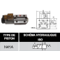 electrodistributeur 12 VDC monostable - NG10 - 3/2 - P vers A - B et T Fermé - N 41A.