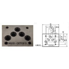 electrodistributeur 12 VDC monostable - NG10 - 3/2 - P vers A - B et T Fermé - N 41A. Trale - 4