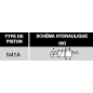 electrodistributeur 24 VDC monostable - NG10 - 3/2 - P vers A - B et T Fermé - N 41A.