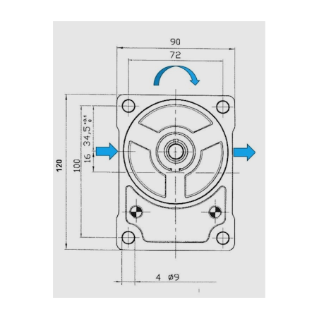 Hydraulic pump LAMBORGHINI - Lift - Right - 8 CC - Cone 1:5