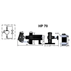 Hand pump - 1/2 - S.E - 200 B - 70 cc/REV - With lever