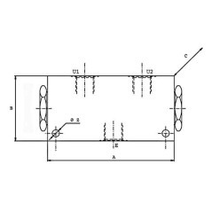 Alu-Durchflussteiler - 50-50 - 40 bis 90L/mn - 1/2 BSP- 210 Bar. Walvoil - 3