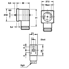 Transparent LED connector - 12/24 V Trale - 3