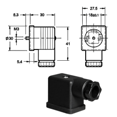 Conector estándar simple Negro ECAB10 € 3.56