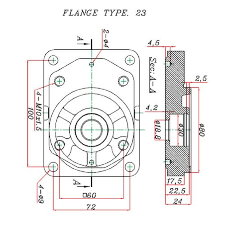 BOBARD M75 auxiliary pump - RIGHT - 16.0 CC - BOSCH BRIDE