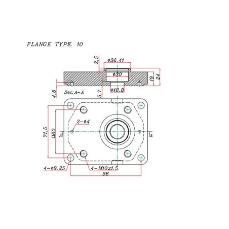 GR2 hydraulic pump - LEFT - 12.0 CC - EUROPEAN FLANGE