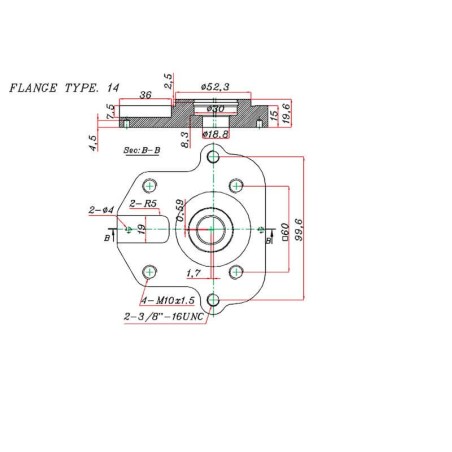 Double hydraulic pump - LEFT - 8 + 11 CC - Atlas Landini