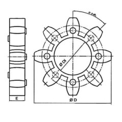 DN 18 X 40 - EP: 15 - 6 RAMALES - 87 Sh